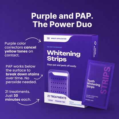 💜✨Peroxide-Free Purple Teeth Whitening Strips 💜✨
