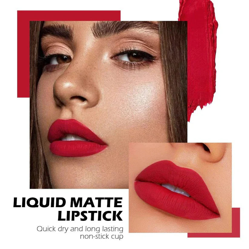 💄 10-Piece Matte Waterproof Lip Gloss Set – Bold Color, All-Day Stay